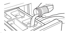 Whirlpool Front Load Washer Owner's Manual - Adding liquid fabric softener to single-load dispenser