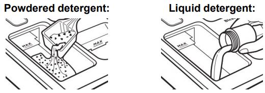 Whirlpool Front Load Washer Owner's Manual - Powdered & ; Liquid detergent (détergent en poudre et liquide)