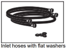 Manuel du propriétaire de la laveuse à chargement frontal Whirlpool - Tuyaux d'admission avec rondelles plates