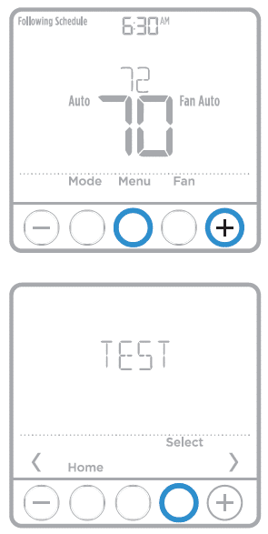 Test du système d'installation