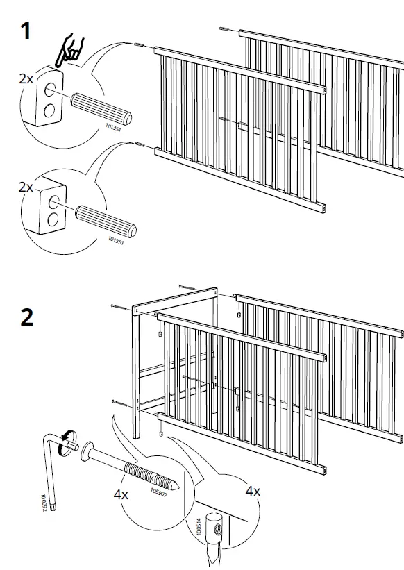 IKEA SUNDVIK Lit de camp blanc 60x120 cm-fig-3