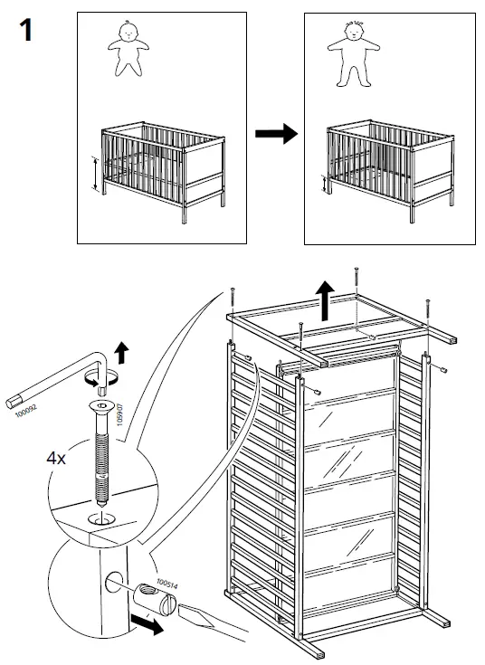 IKEA SUNDVIK Lit de camp blanc 60x120 cm-fig-10