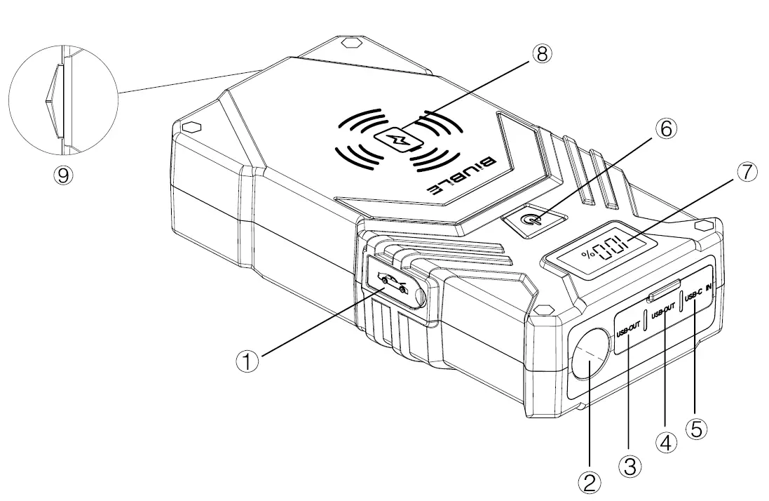 BiUBLE JS002 Démarreur de démarrage fig 2