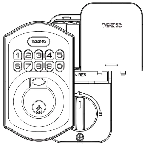 TeeHO-TE002-Pêne à clé avec empreinte digitale-fig-1