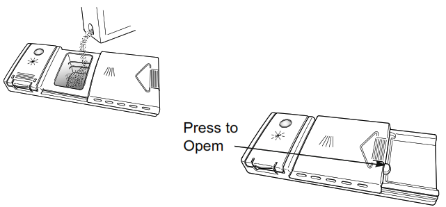 Lave-vaisselle GE - Appuyer pour ouvrir