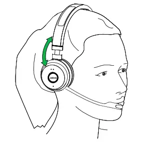 Jabra Evolve 65 Headphones - Einstellen des Kopfbügels