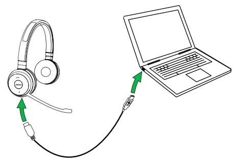 Jabra Evolve 65 Headphones - Akku aufladen