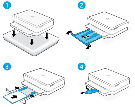 hp ENVY 6000e All in One Series Printe - Charger du papier