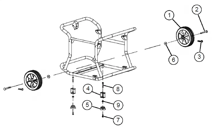 Figure 2-10. Assemblage de la roue et du pied