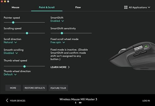 Roue de défilement adaptative MagSpeed 5