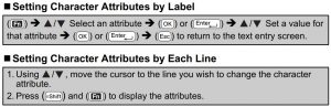 FIG 36 Définition des attributs de caractères