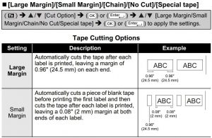 FIG 85 Réglage des options de coupe de la bande