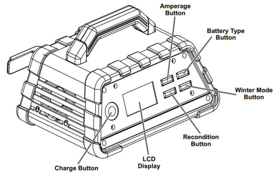 VIKING 56796 Chargeur de batterie contrôlé par microprocesseur - Commandes