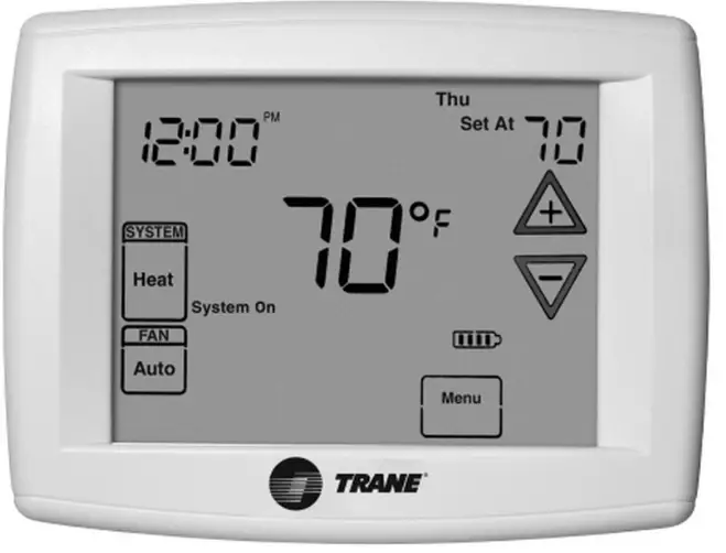 Configuration du thermostat programmable Trane