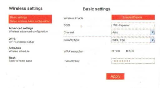 Wireless-N Wifi Repeatter - Wireless- Wifi passwerd