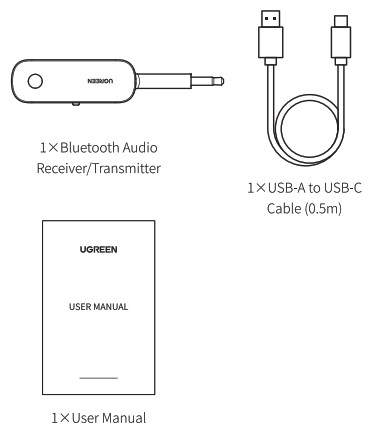 UGREEN CM403 Récepteur audio Bluetooth - Emballage
