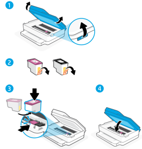 Imprimante hp ENVY 6400e All in One Series - Installer les cartouches