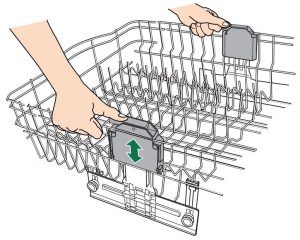 FIG 5 Dispositif de réglage de la clayette supérieure Premium