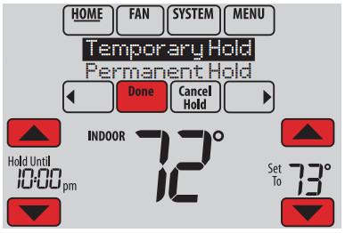 Honeywell TH8110R1008 Vision PRO 8000 Touch - usage résidentiel