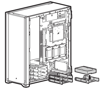 CORSAIR 7000D7000D AIRFLOW Full Tower PC Case - INSTALLATION DES HDDS