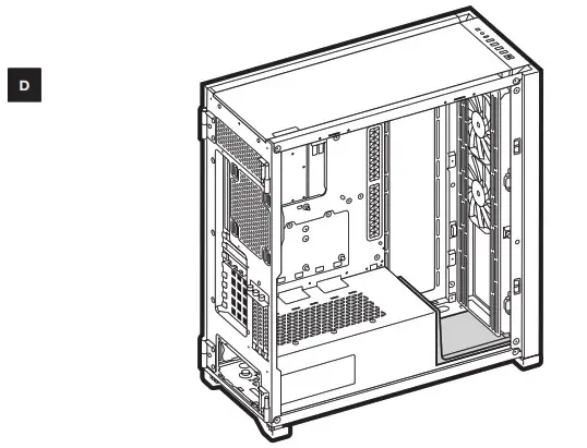 CORSAIR Boîtier PC tour complet 7000D7000D AIRFLOW - RETRAIT DE LA BARRE DE CÂBLE RETRAIT DU CÂBLE D