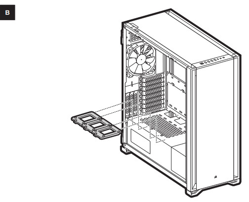 CORSAIR 7000D7000D Boîtier tour complet AIRFLOW - INSTALLATION SSDS B