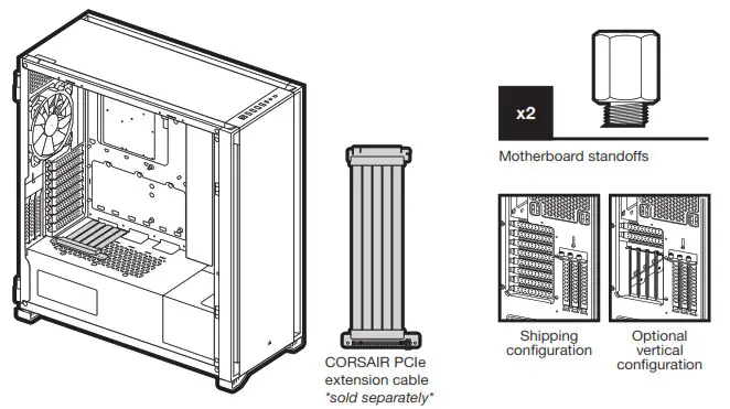 CORSAIR 7000D7000D Boîtier tour complet AIRFLOW - GPU VERTICAL MOUNT