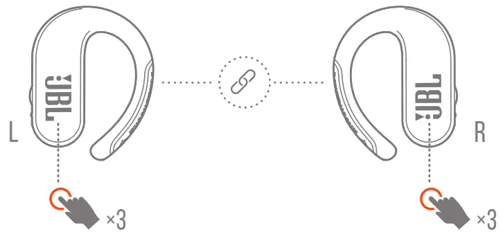 Écouteurs sans fil JBL Endurance Peak II - CONNECTING