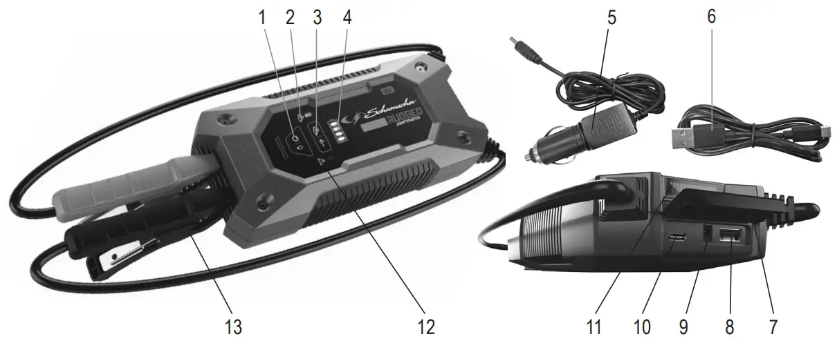 Schumacher SL1647 démarreur de démarrage et banque d'énergie portable 12 volts 1500 ampères