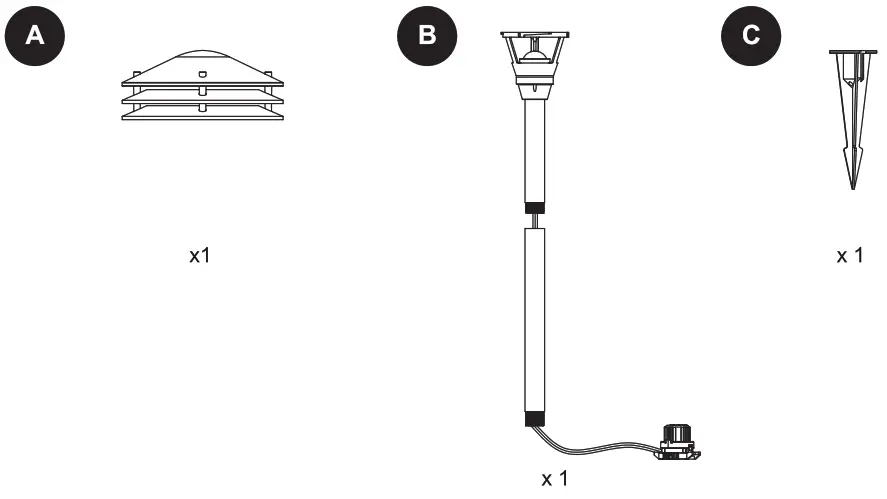 Harbor Breeze LED Path Light - Contenu de l'emballage