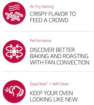 LG Cuisinière électrique autoportante à convection avec Air Fry - Caractéristiques