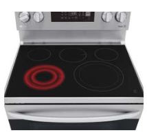 LG Cuisinière électrique autoportante à convection avec Air Fry - Élément à ébullition rapide de 3,2 kW