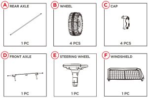 bcp SKY5506 12V Ride-On avec télécommande - PARTS