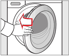 Machine à laver Miele - Fermer la porte