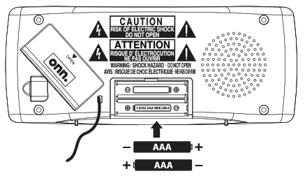 Radio-réveil numérique ONN - Piles 2