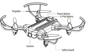 VOYAGE VA-1000 HD Streaming Video Drone - VA-1000 DIAGRAMME