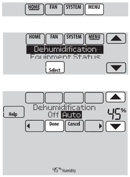 Paramètres de déshumidification