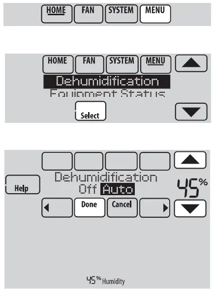 Paramètres de déshumidification