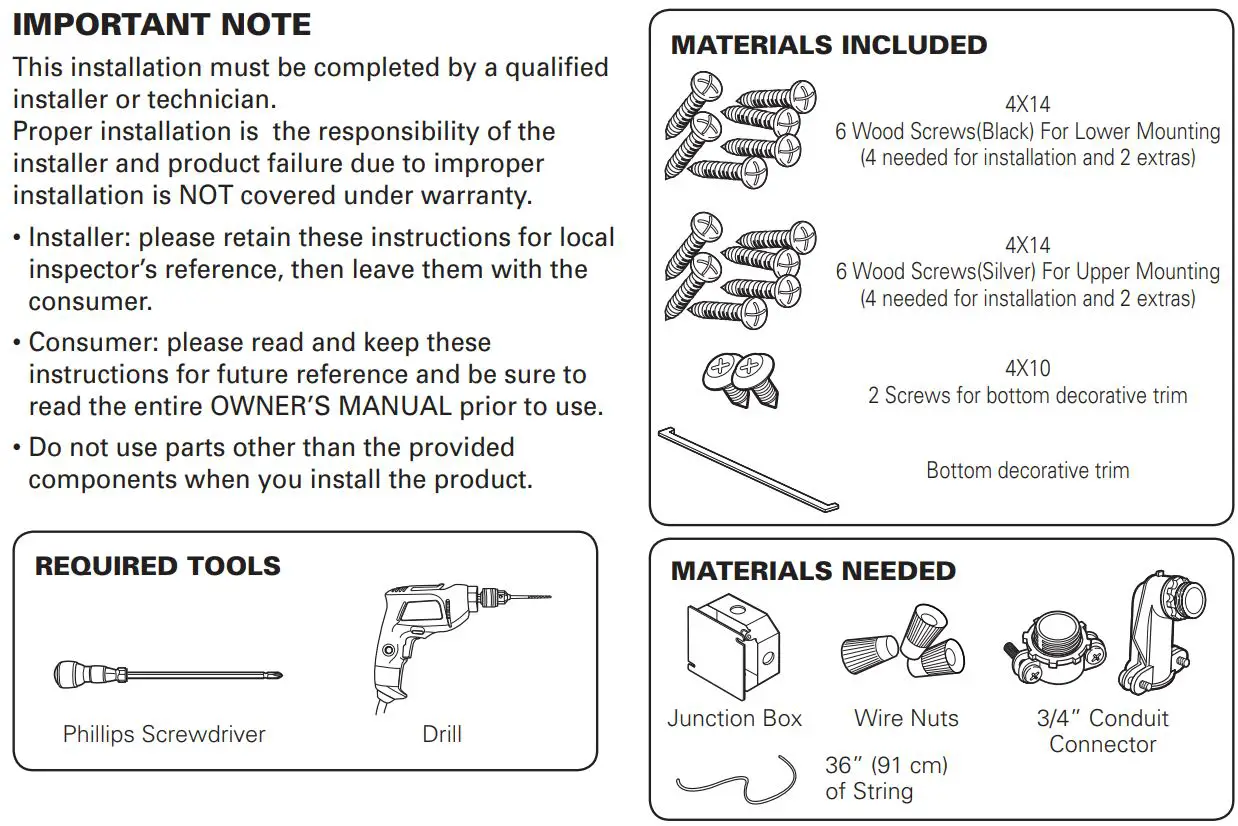 Guide d'installation du four mural combiné LG LWC3063ST - REMARQUE IMPORTANTE