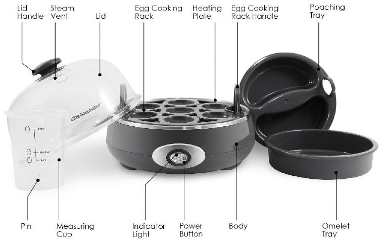 Elite Gourmet Automatic Easy Egg Cooker fig 1