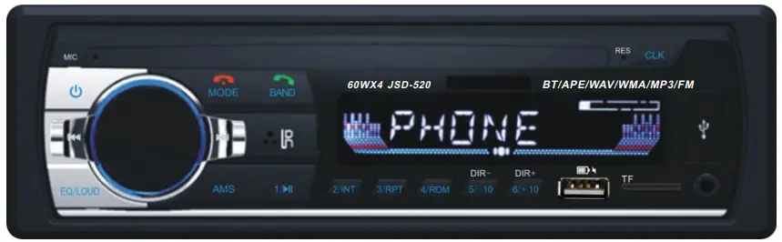 SWM JSD-520 Lecteur MP3 stéréo voiture avec PLL Radio FM stéréo