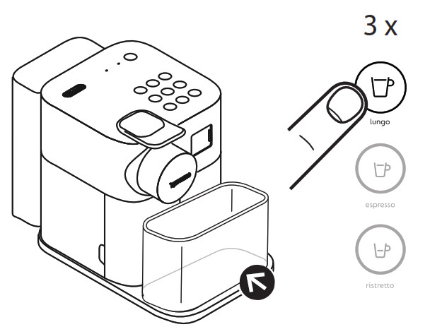 Machine à café DeLonghi Nespresso Lattissima - placer un récipient