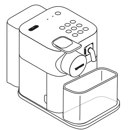 Placez un récipient d'une capacité minimale de 1 litre sous la sortie du café et sous la buse du tuyau de détartrage.