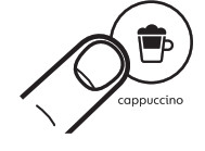 Appuyer sur le bouton cappuccino