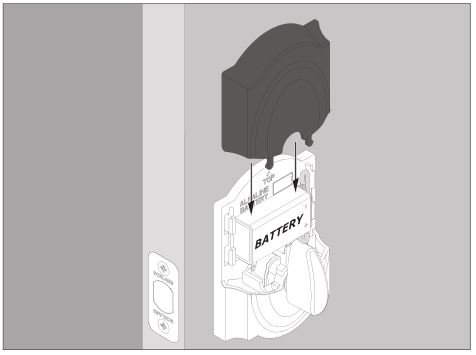 Serrure à pêne dormant à écran tactile sans clé Schlage Touch - Installer le couvercle de la batterie