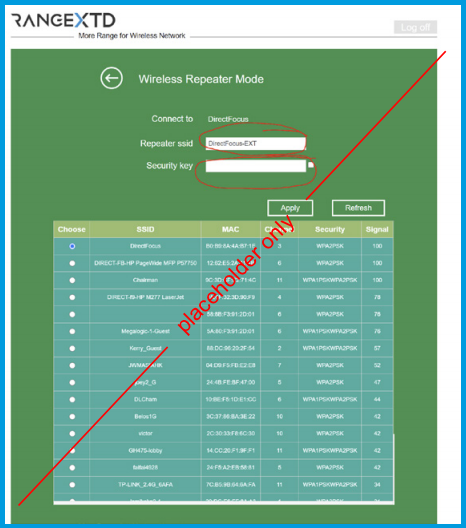 Sélectionnez un SSID WiFi