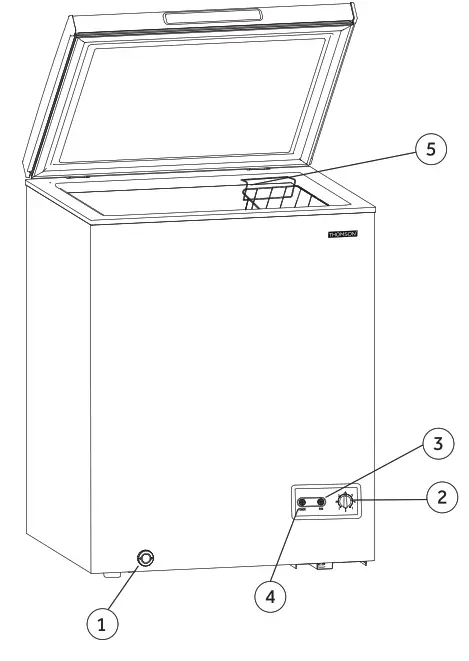 THOMSON TFRF520-F-SM TFRF710-G-SM Congélateur coffre - Fig