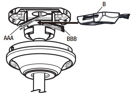 HAMPTON BAY 98131 3 Speed Universal Ceiling Fan Premier Remote Control - Installation 2