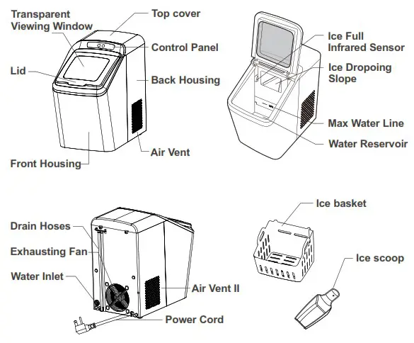 Machine à glaçons Gevi GIMN 1102 Nugget - Know Your Ice Maker