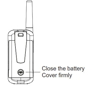 onn 100068731 16 Mile 22 Channel Walkie Talkie- couvercle fermement